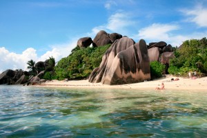 Anse Source d'Argent, one of La Digue's most famous beaches for its rockeries.